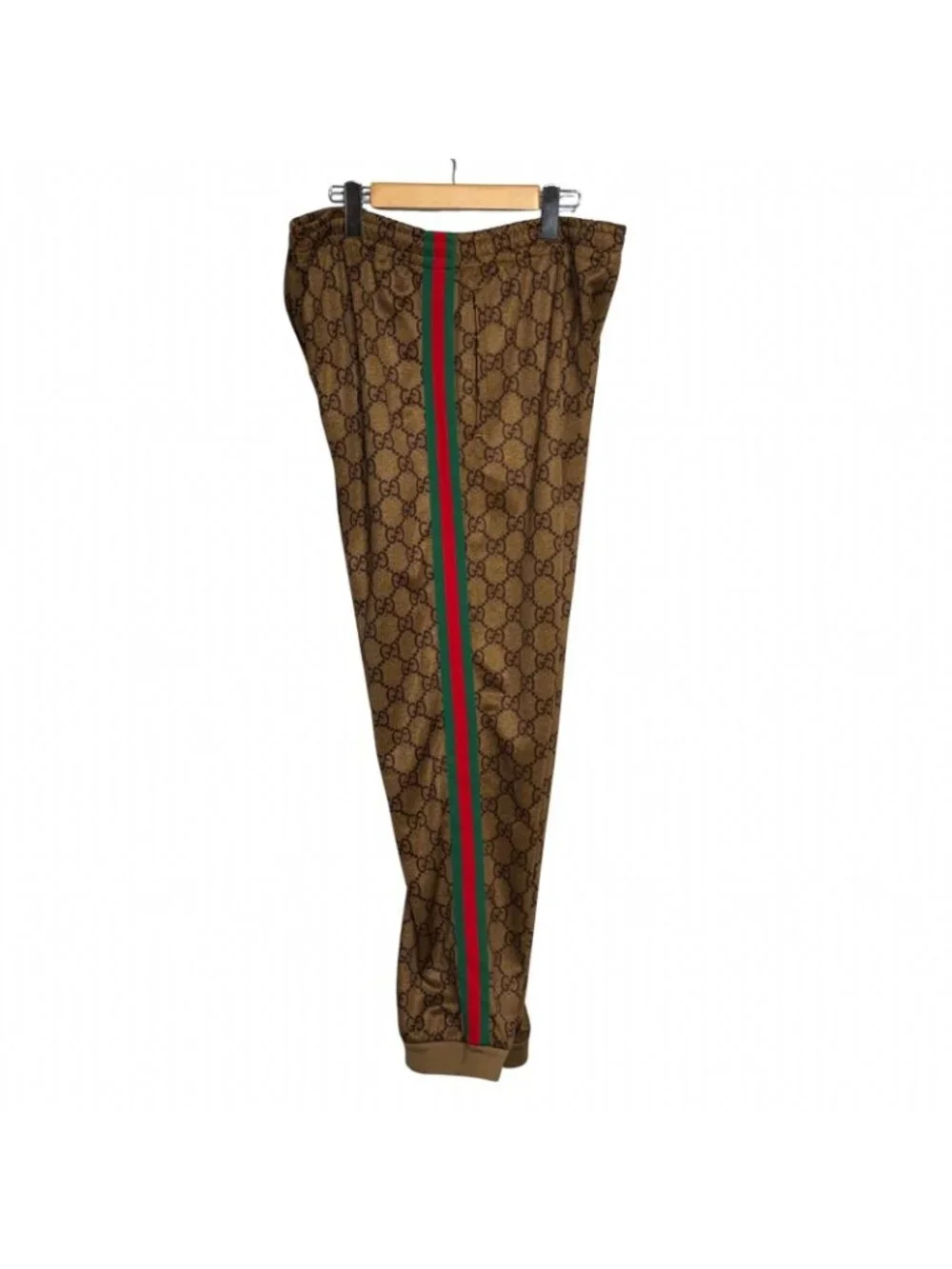 Gucci GG Technical Jersey Jogging Pants Brown Polyester Cotton XXL